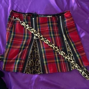 Current Mood Plaid Skirt